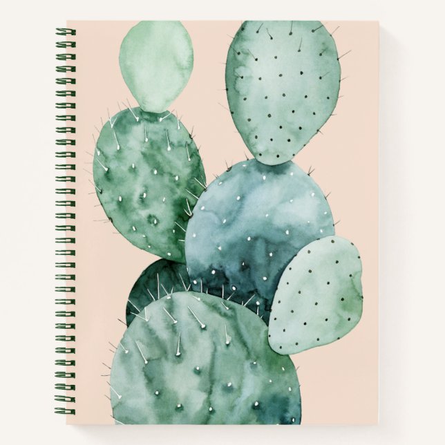 Carnet Cactus sur le corail (Devant)