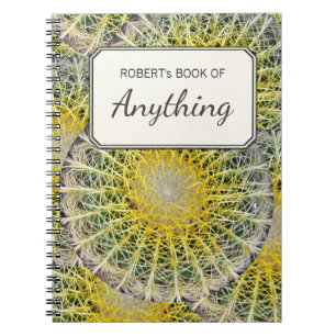 Carnet Cactus tropical de photo botanique personnalisé