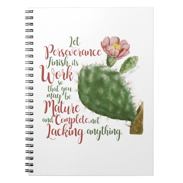 Carnet Cactus vintage de J P Redouté illustré (Devant)
