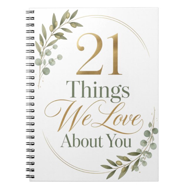 Carnet Cadeau 21 ans pour les 21 choses que nous aimons c (Devant)