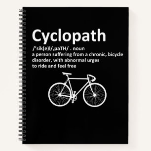 Carnet Cadeau amusant Cyclopath pour cyclistes et cyclist