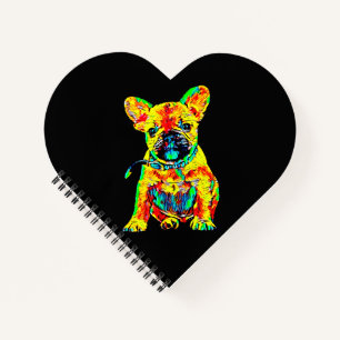 Carnet Cadeau Bulldog en France Cadeau d'art coloré fra
