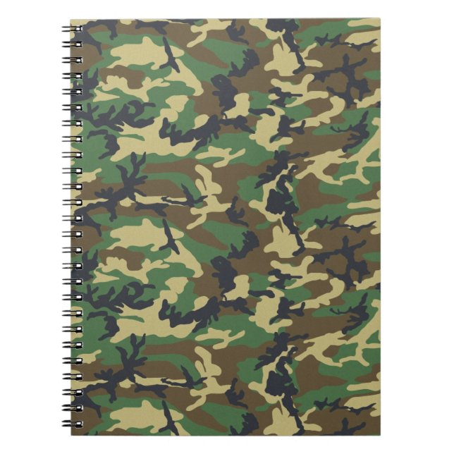 Carnet Cadeau Camo écorce d'arbre vert pour papa (Devant)