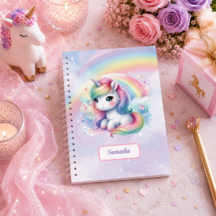 Carnet Cadeau d'anniversaire de licorne pastel magique fi