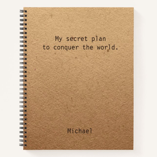 Carnet Cadeau de bureau personnalisé pour conquérir le mo (Devant)