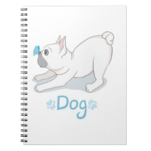 Carnet Cadeau de chien mignon Chien drôle avec papillon