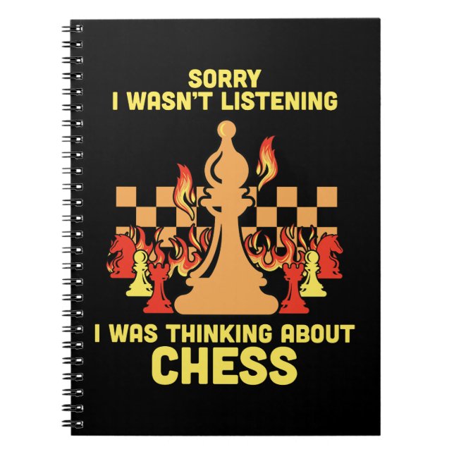 Carnet Cadeau de citation drôle d'échecs pour les joueurs (Devant)