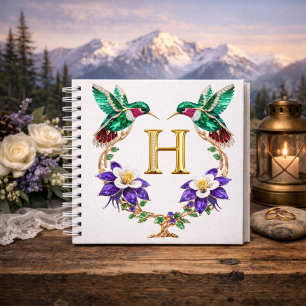 Carnet Cadeau de colibri personnalisé avec monogramme H