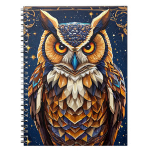 Carnet 🦉 Cadeau de hibou coloré pour les amoureux des oi