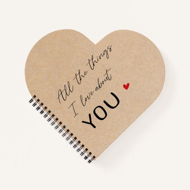 Carnet Cadeau de jour personnalisé Valentines pour ami (Devant)
