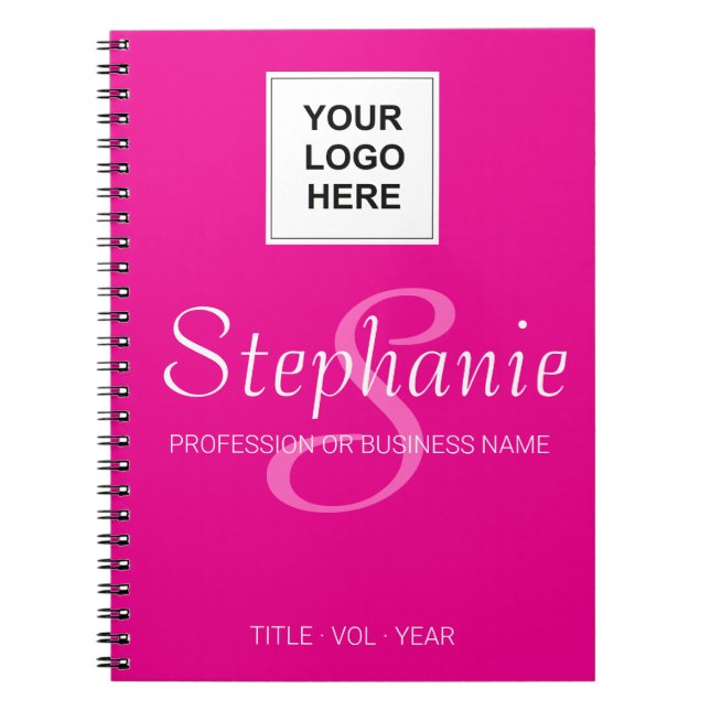 Carnet Cadeau de logo de société rose (Devant)