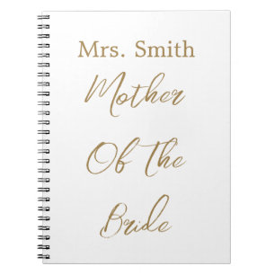 Carnet Cadeau de mariage pour la mère de la mariée, or bl