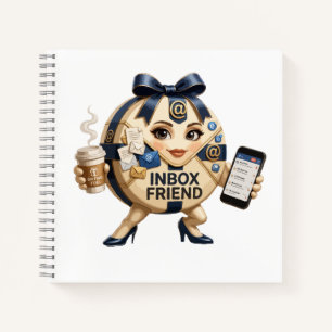 Carnet Cadeau de mascotte passionnée de courriel d'amis d
