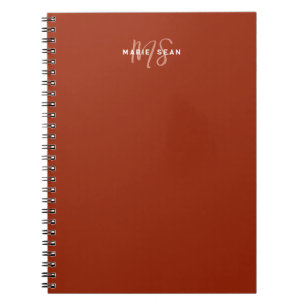 Carnet Cadeau de monogramme minimaliste rouge simple