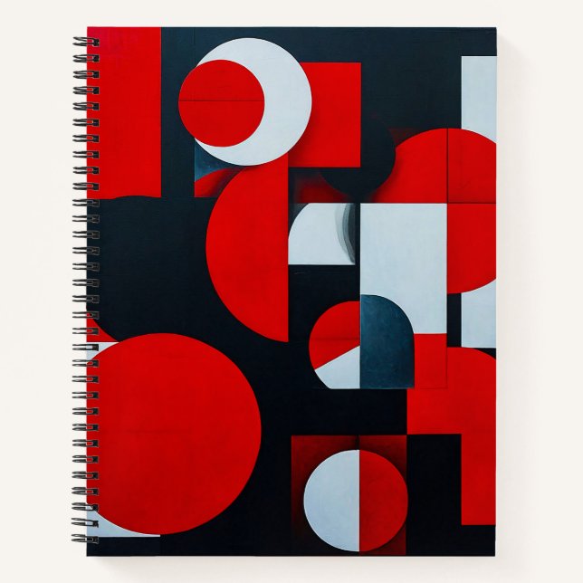 Carnet 📘 Cadeau de motif rouge moderne pour le travail e (Devant)