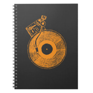 Carnet Cadeau de musique de Tourne-disque de joueur de
