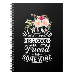Carnet Cadeau de Noël Bon ami et un peu de vin