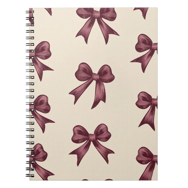 Carnet Cadeau de Noël Élégant Bourgogne (Devant)