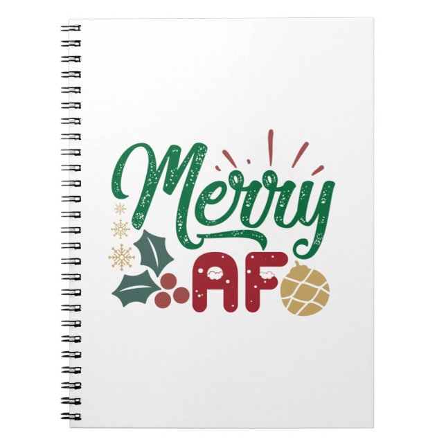 Carnet Cadeau de Noël | Merry AF Cool Sassy (Devant)