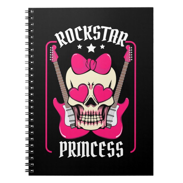 Carnet Cadeau de Noël | Rokstar Princess Skull (Devant)