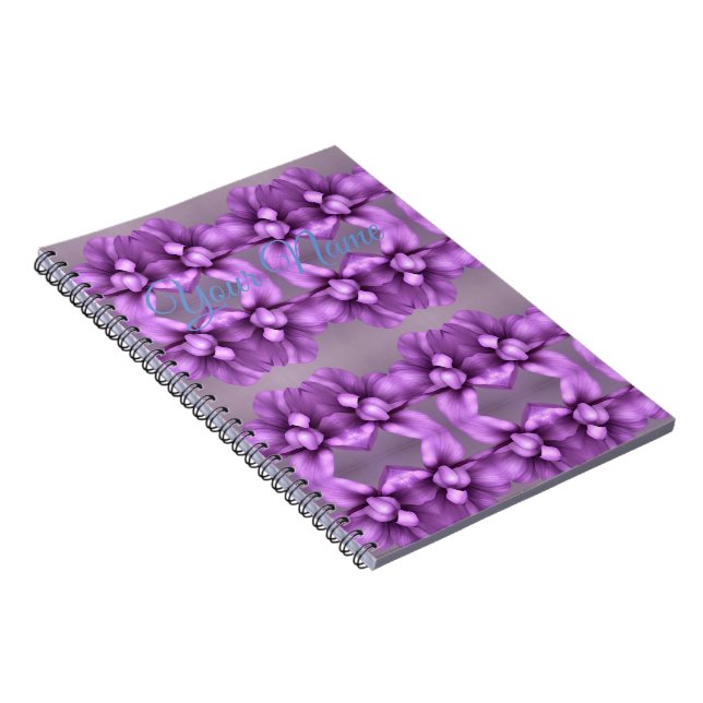 Carnet Cadeau de Nom Floral Violet - Fleur personnalisabl (Côté Droit)