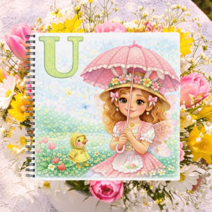 Carnet Cadeau de Parapluie Personnalisé U pour Filles