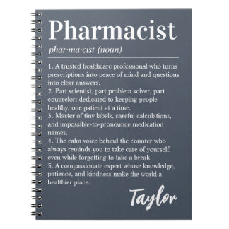 Carnet Cadeau de pharmacien personnalisé Définition Charb