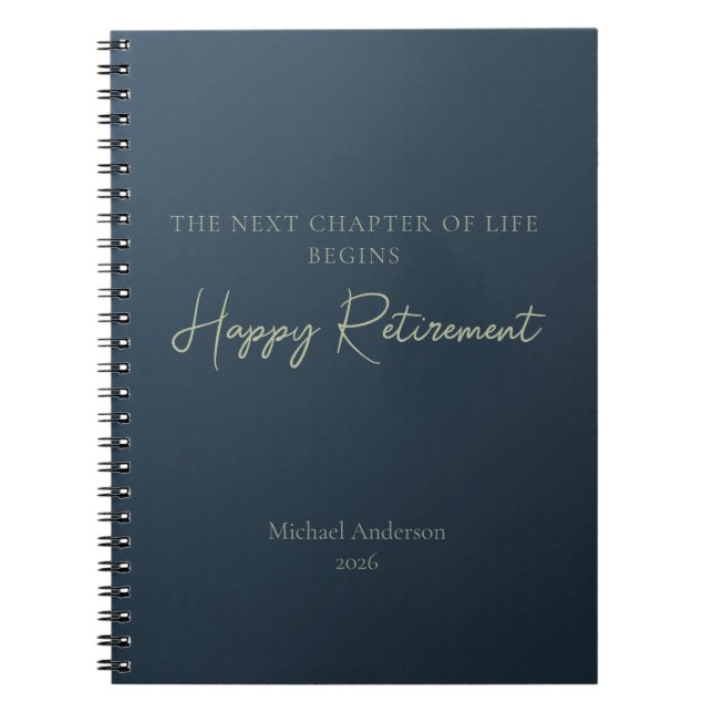 Carnet Cadeau de retraite pour le prochain chapitre de la (Devant)