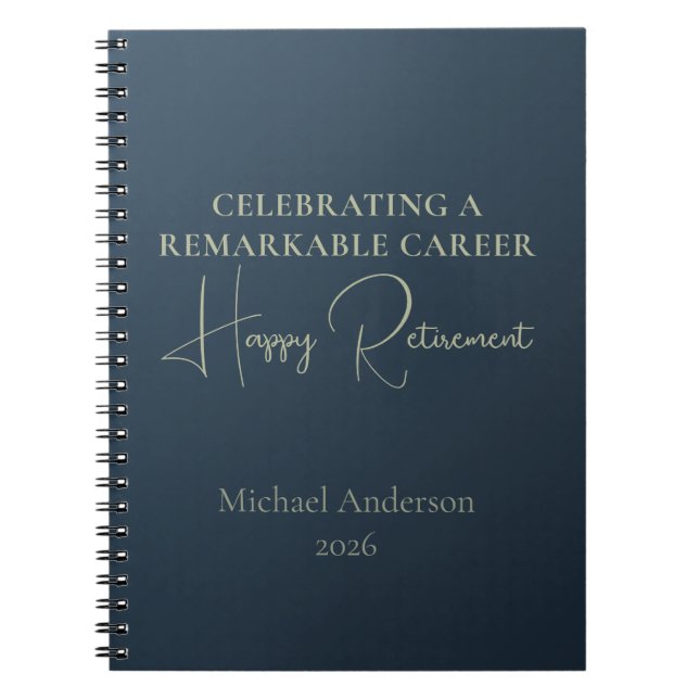 Carnet Cadeau de retraite pour une carrière remarquable (Devant)