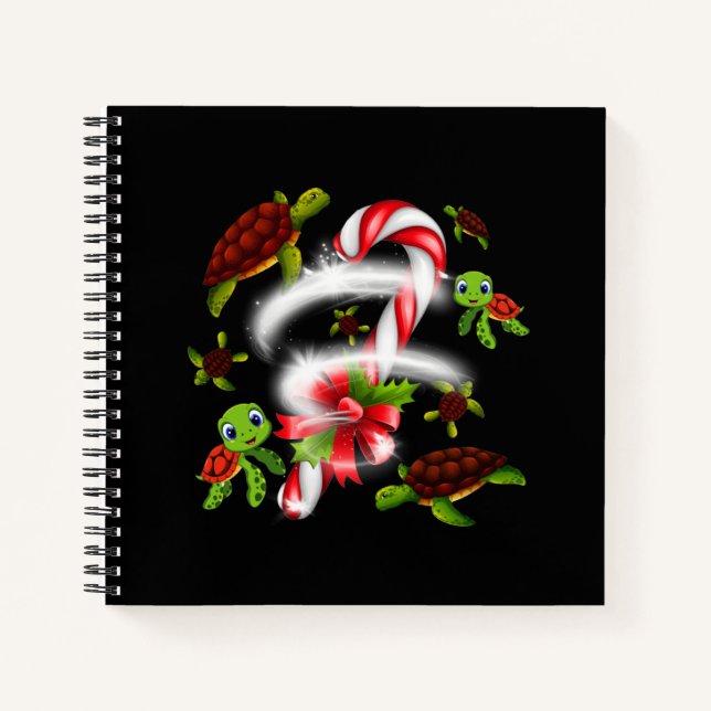 Carnet Cadeau de tortue | Turtle Candy Sweet Christmas (Devant)