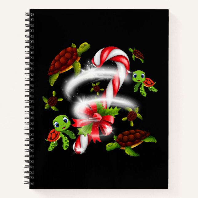 Carnet Cadeau de tortue | Turtle Candy Sweet Christmas (Devant)