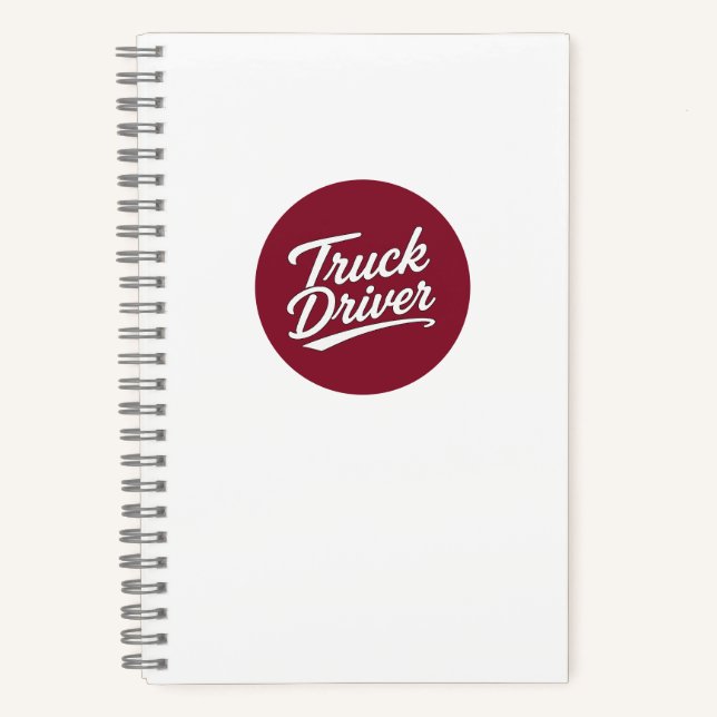 Carnet Cadeau de typographie de script pour chauffeur de  (Recto)