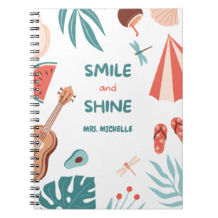 Carnet Cadeau d'enseignant de citation coloré esthétique