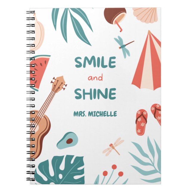 Carnet Cadeau d'enseignant de citation coloré esthétique (Devant)