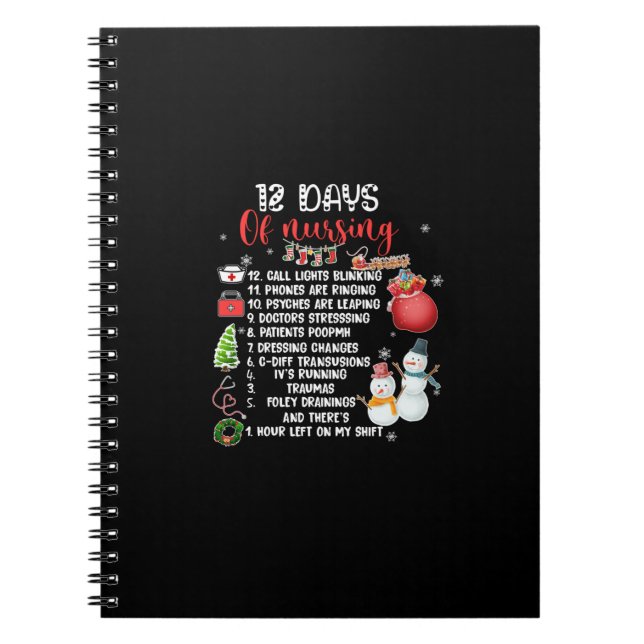 Carnet Cadeau d'infirmière | 12 Jours d'Infirmière (Devant)