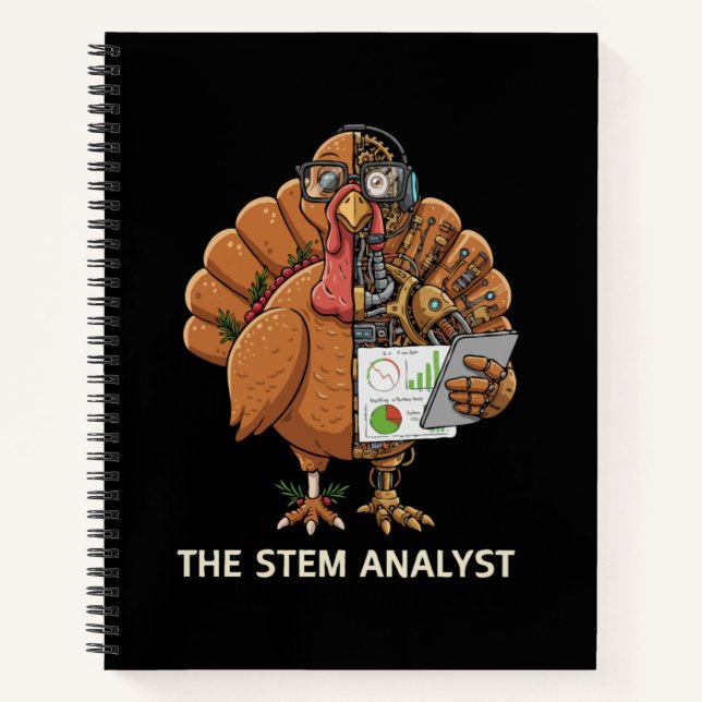 Carnet Cadeau drôle de Thanksgiving pour robot analyste S (Devant)