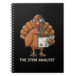 Carnet Cadeau drôle de Thanksgiving Robot Dindon Analyste