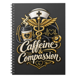 Carnet Cadeau drôle d'infirmière Caffeine & Compassion