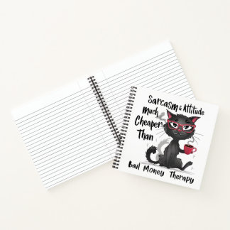 Carnet Cadeau drôle pour amateur de chats avec sarcasme e