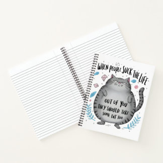 Carnet Cadeau drôle pour amateur de chats quand les gens 