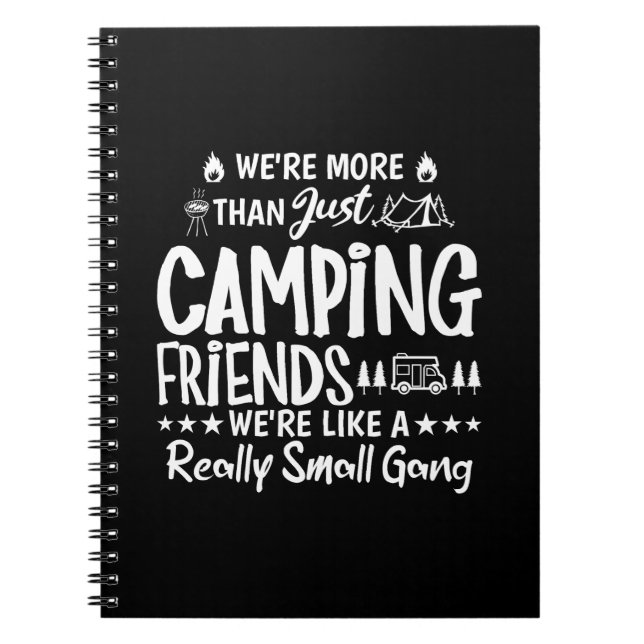 Carnet Cadeau drôle pour les amis de camping petite bande (Devant)