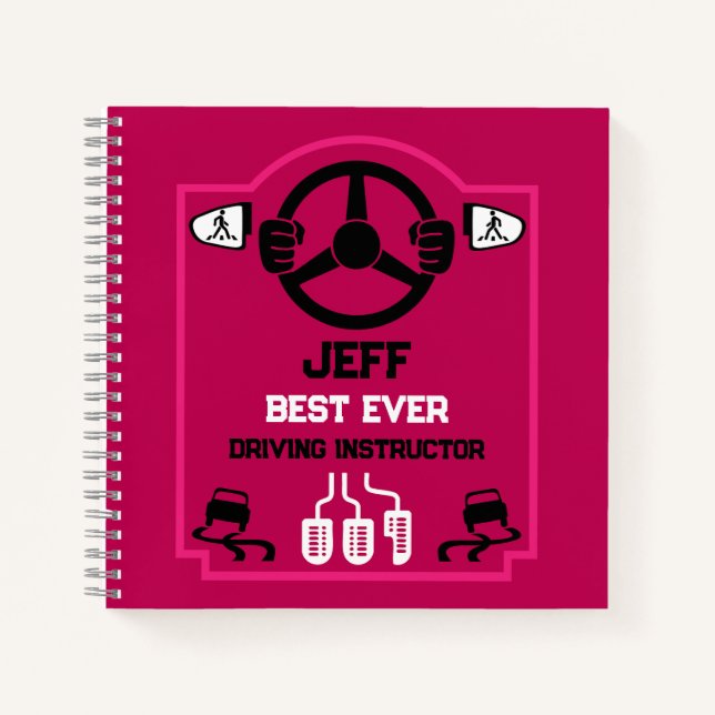 Carnet Cadeau drôle pour moniteur d'auto-école (Devant)