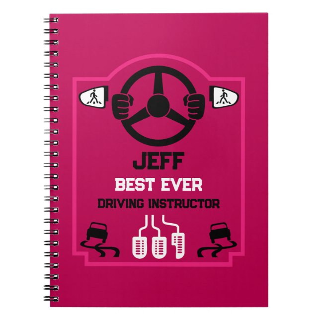 Carnet Cadeau drôle pour moniteur d'auto-école (Devant)