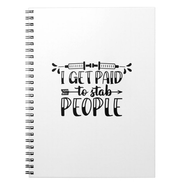 Carnet Cadeau Infirmière Je Suis Payé Aux Gens De Stab (Devant)