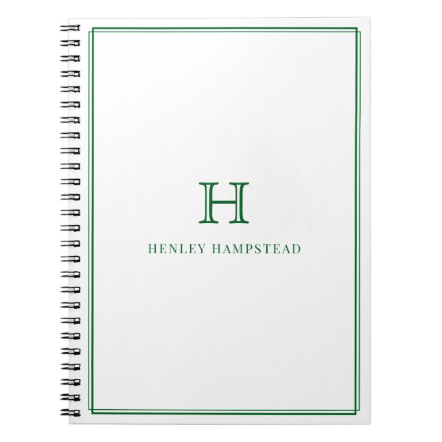Carnet Cadeau initial de papeterie de bureau pour hommes, (Devant)