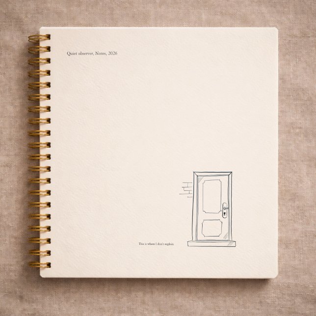 Carnet Cadeau Introverti Solitude Silencieuse Porte Fermé (Créateur téléchargé)
