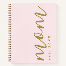 Cadeau Maman Année d'Établissement Rose Pastel Or