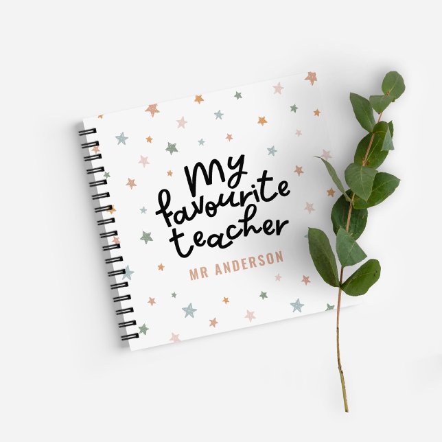 Carnet Cadeau moderne coloré préféré professeur star préf (Créateur téléchargé)