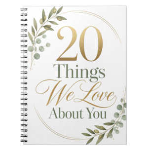 Carnet Cadeau personnalisé 20 choses que nous aimons chez