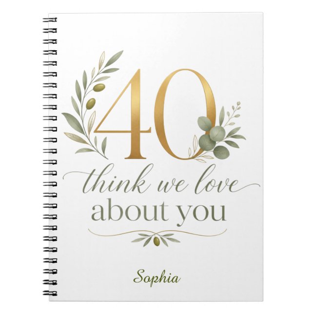 Carnet Cadeau personnalisé 40 choses que nous aimons de v (Devant)